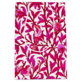 Art Nouveau Bird and Pomegranate, Fuchsia Pink Medium Cadeauzakje (Voorkant)