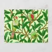 Art Nouveau Bird and Pomegranate, Lime Green Briefkaart (Voorkant)
