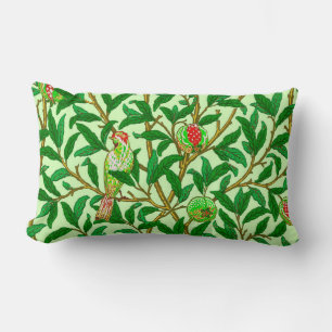 Art Nouveau Bird and Pomegranate, Lime Green Kussen