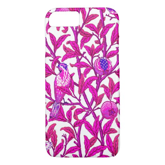Art Nouveau Bird en Pomegranate, Fuchsia & Violet Case-Mate iPhone Case (Achterkant)