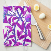 Art Nouveau Bird & Pomegranate, Amethyst Paars Theedoek (Quarter Fold)