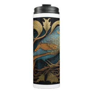 Art Nouveau Bird Thermal Tumbler Thermosbeker