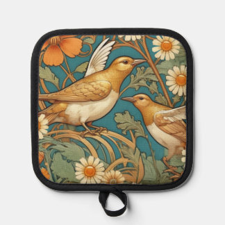 Art Nouveau Birds and Flowers Pot Holder Pannenlap