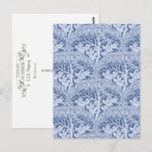 Art Nouveau Birds and Trees Pattern Briefkaart (Voorkant / Achterkant)