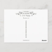 Art Nouveau Birds and Trees Pattern Briefkaart (Achterkant)