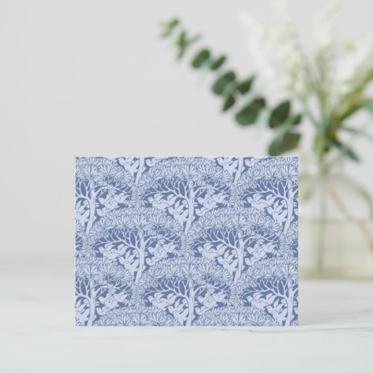 Art Nouveau Birds and Trees Pattern Briefkaart (Staand voorkant)