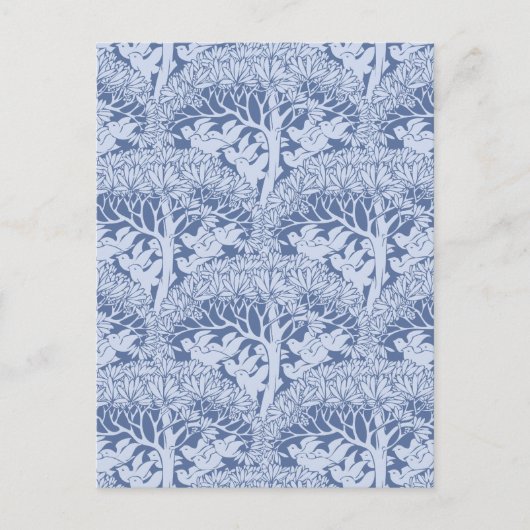 Art Nouveau Birds and Trees Pattern Briefkaart (Voorkant)