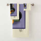 Art Nouveau Black Cat Bad Handdoek (Insitu)