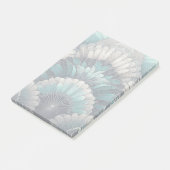 Art Nouveau Blauw en Zilver Fans Post-it® Notes (Schuin)