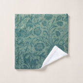 art Nouveau, blauwgroen, William Morris stijl, blo Bad Handdoek (Wasdoekje)
