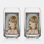 Art nouveau blikvorm glas (Voorkant)