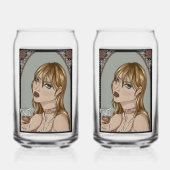 Art nouveau blikvorm glas (Achterkant)