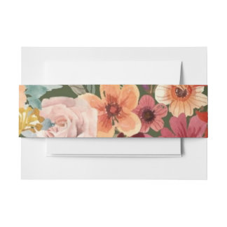Art Nouveau bloem botanisch Uitnodigingen Wikkel