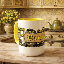 Art Nouveau bloem- en bladcartouche in vintage sti