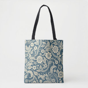 Art Nouveau Bloemen Behang Patroon Draagtas