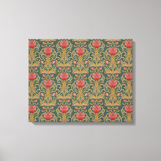 Art Nouveau bloemen Canvas Afdruk (Voorkant)
