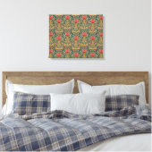 Art Nouveau bloemen Canvas Afdruk (Insitu (Slaapkamer))