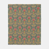 Art Nouveau bloemen Fleece Deken (Voorkant)