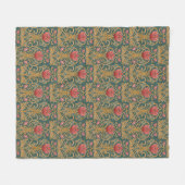 Art Nouveau bloemen Fleece Deken (Voorkant (Horizontaal))