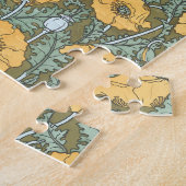 Art Nouveau bloemen kunst vintage klaprozen Legpuzzel (Zijkant)