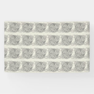 Art Nouveau Bloemen Minimalisme Spandoek