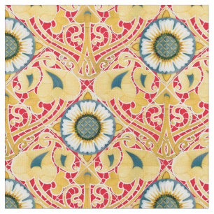 Art Nouveau Bloemen Tegel Patroon Stof