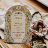 Art Nouveau Bloemenbruiloft Kaart