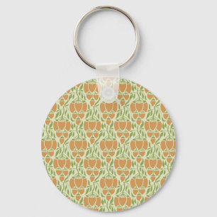 Art Nouveau: bloemenelegantie Sleutelhanger