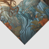  Art Nouveau Bloemengodin Victoriaans Boho Tissuepapier (Detail)