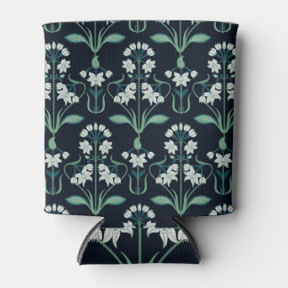 Art nouveau bloemenmotief, abstract naadloos motie blikjeskoeler