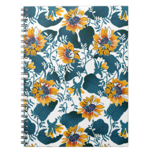 Art Nouveau, bloemenmotief. Notitieboek