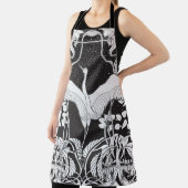 Art Nouveau: Bloemenvogelillustratie Schort (Insitu)