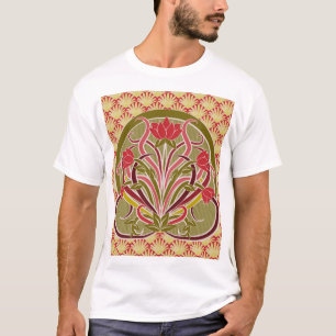 Art Nouveau bloemetjesbehang. T-shirt