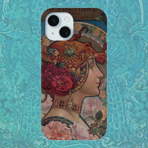 Art Nouveau bloemige muze Vintage Belle Époque