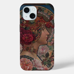 Art Nouveau bloemige muze Vintage Belle Époque