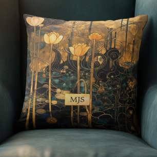 Art Nouveau bloemmotief Kussen