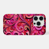 Art Nouveau bloemontwerp Roestige Roos iPhone Hoesje (Achterkant horizontaal)