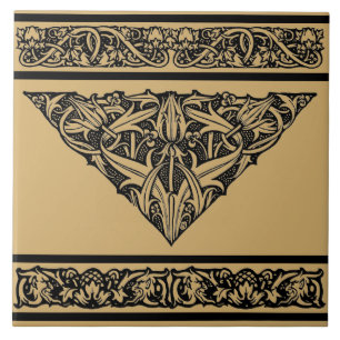  art nouveau bloemontwerp tegeltje