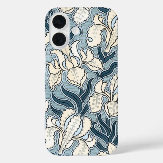  Art Nouveau, Blue Garden Iris Flowers Case-Mate iPhone Case (Achterkant)