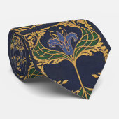 Art Nouveau Blue Lily 1902 Stropdas (Opgerold)
