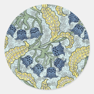 Art nouveau bluebells ronde sticker