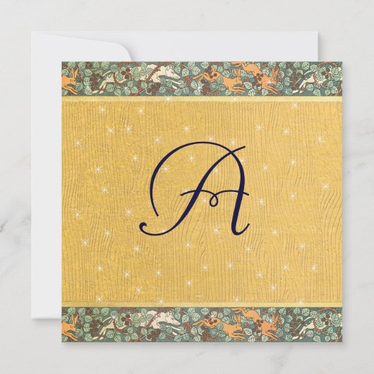 Art Nouveau Botanische Bloem Uitnodigingen voor he (Achterkant)