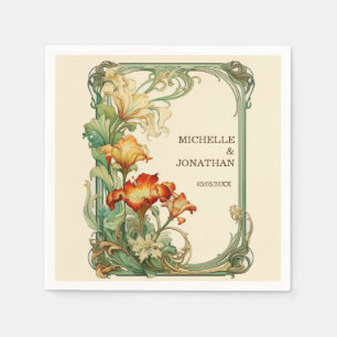 Art Nouveau Botanische Mucha Dank u Servet
