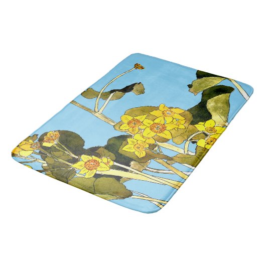 Art nouveau boterbloem badmat (Gekanteld)