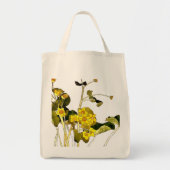 Art nouveau boterbloem tote bag (Voorkant)