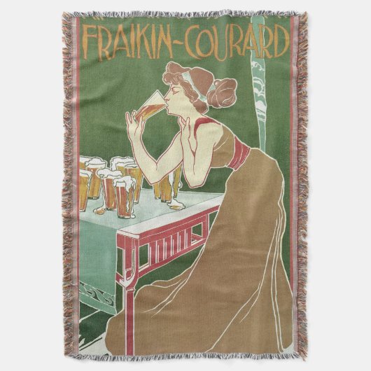 Art Nouveau Brasserie Fraikin-Courard Beer Deken (Voorkant Verticaal)