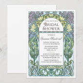 Art Nouveau  Bridal Shower Invitations Kaart (Voorkant / Achterkant)