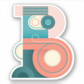 Art Nouveau | Brief B Sticker (Voorkant)