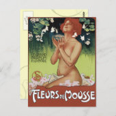 Art Nouveau Briefkaart - Fleurs de Mousse (Voorkant / Achterkant)