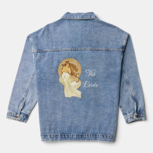 Art Nouveau bruid bruiloft Denim Jacket